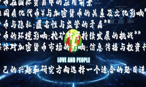 以下是一些关于加密货币的论文题目参考，适合不同的研究角度和方向：

1. **加密货币市场的波动性分析与投资策略研究**
2. **区块链技术在加密货币中的应用与挑战**
3. **加密货币的法律框架及其对金融监管的影响**
4. **比特币的经济学：价值、风险与趋势分析**
5. **数字货币时代的货币政策：传统金融体系的转型**
6. **以太坊与比特币：两种加密货币的技术对比**
7. **ICO与STO：融资新模式对创业公司的影响**
8. **加密货币的安全性问题与防范措施研究**
9. **社会信任与加密货币的关系：行为经济学视角**
10. **去中心化金融（DeFi）的未来及其对传统金融的挑战**
11. **加密货币在国际贸易中的应用前景**
12. **NFT（非同质化代币）与加密货币的关系及文化影响**
13. **加密货币与隐私：匿名性与监管的矛盾**
14. **加密货币的环境影响：挖矿对可持续发展的挑战**
15. **社交媒体对加密货币市场的影响：信息传播与投资行为**

你可以根据自己的兴趣和研究方向选择一个适合的题目进行深入探讨。