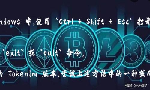 要退出 Tokenim 程序，可以按照以下步骤操作：

1. **查找退出命令**：
   - 通常，许多程序在界面中会有 